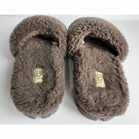 UGG Women's Gray Cozetta Plush Shearling‎ Slide Sandals Size 6 - Picture 8 of 12